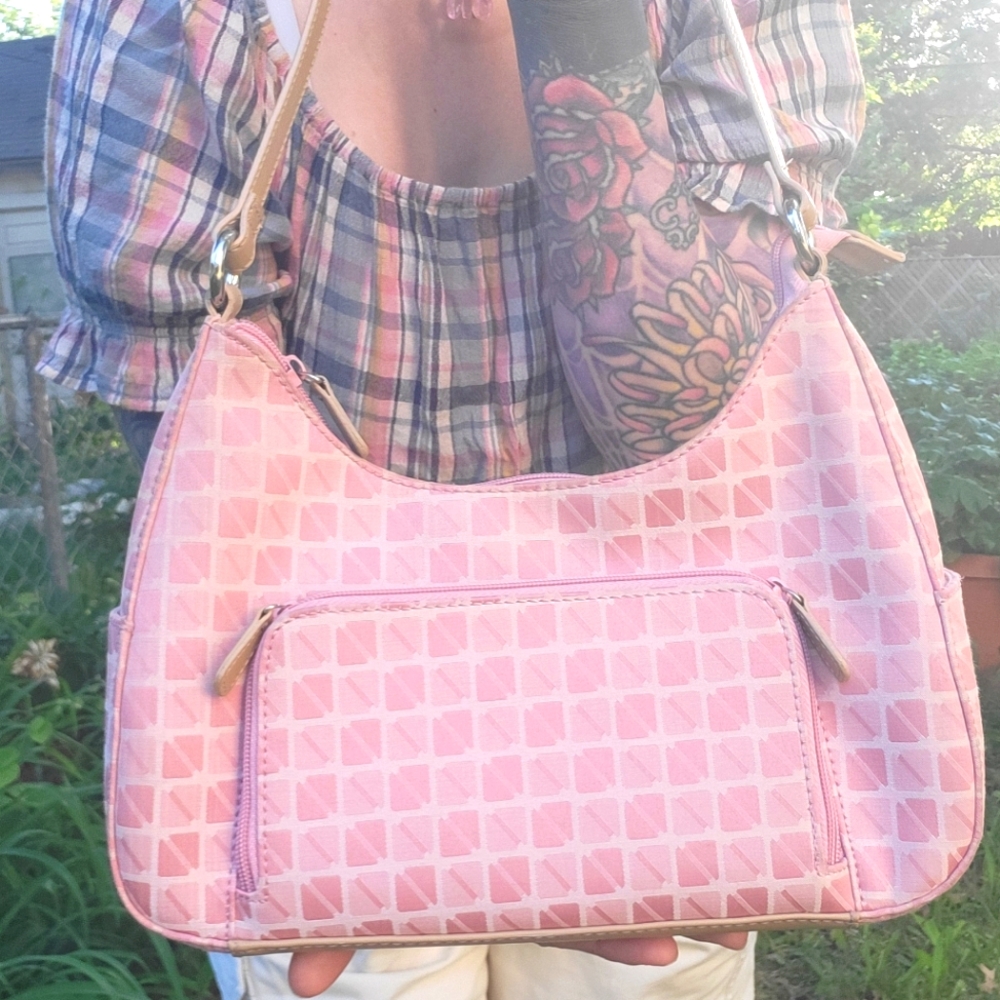 Pink Geo print purse